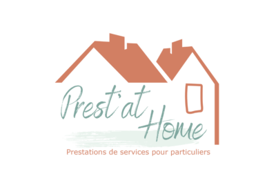 Prest'at Home avait réalisé un canva logo qu'elle souhaitait rendre plus professionnel. Elle a fait appel à nos services afin de faire une création logo professionnel grâce aux logiciels spécialisés dont nous disposons